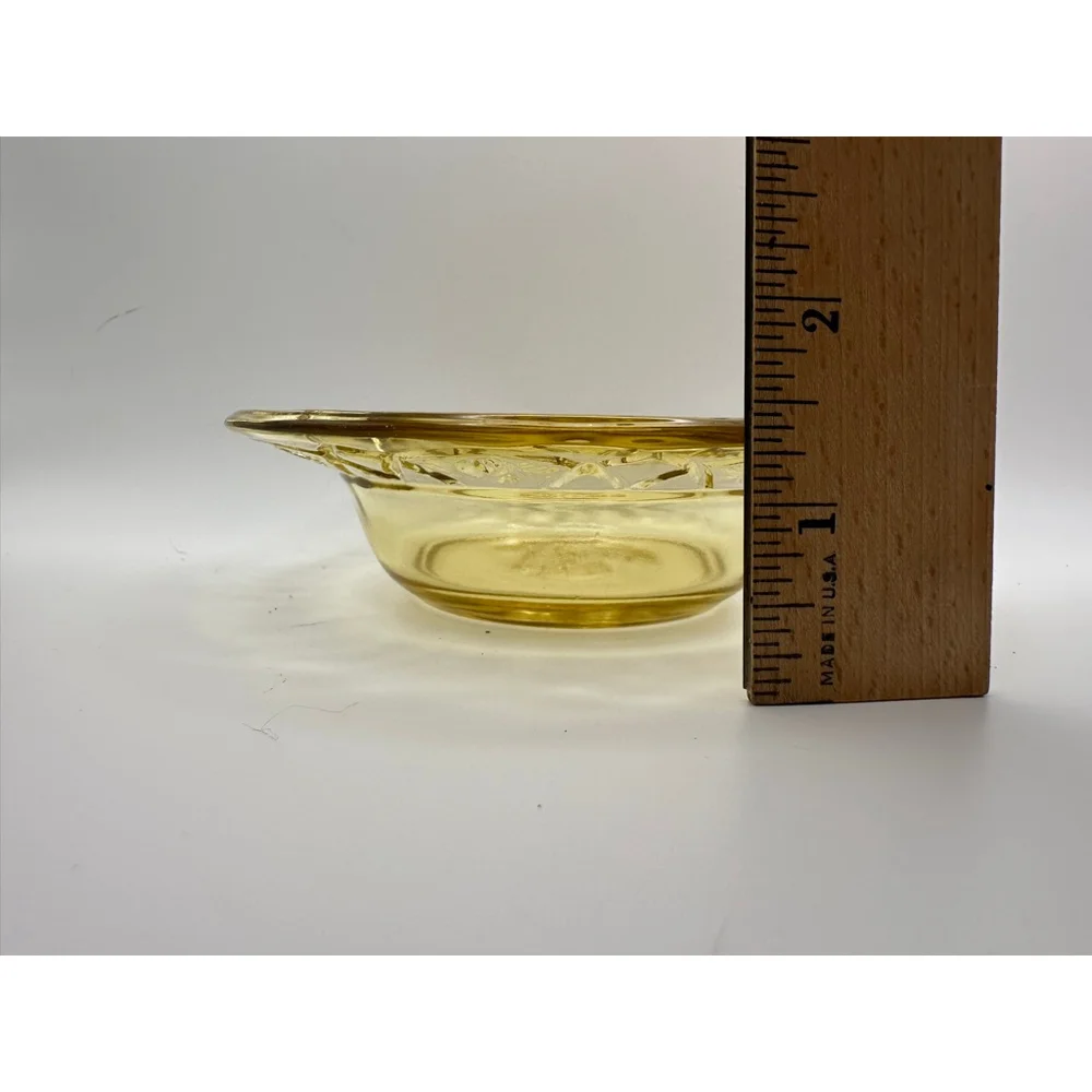 1930s Federal Glass “Rosemary” Dutch Rose Depression Glass Fruit Bowl Set (4)
